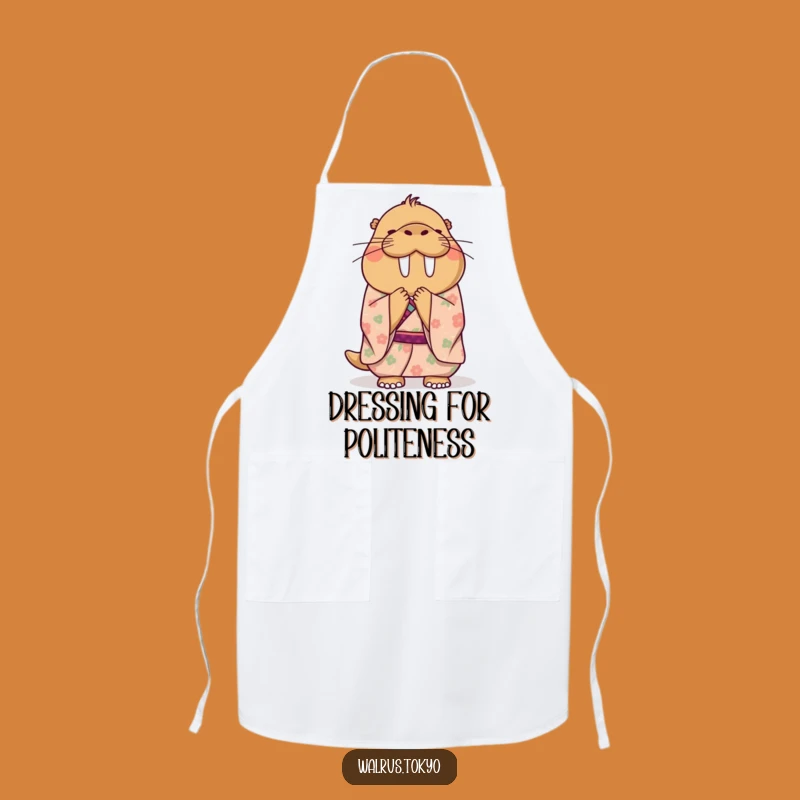 Funny Walrus Kimono Apron: Cook with Grace and Humor, a Delightful Gift