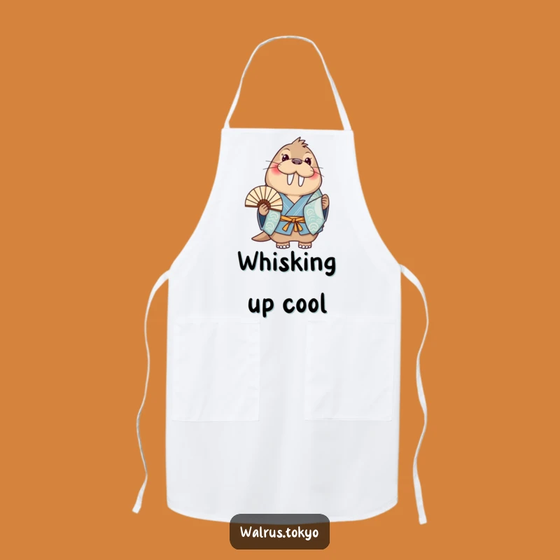 Funny Blue Kimono Walrus Apron: Cook with Joy and Humor in the Kitchen