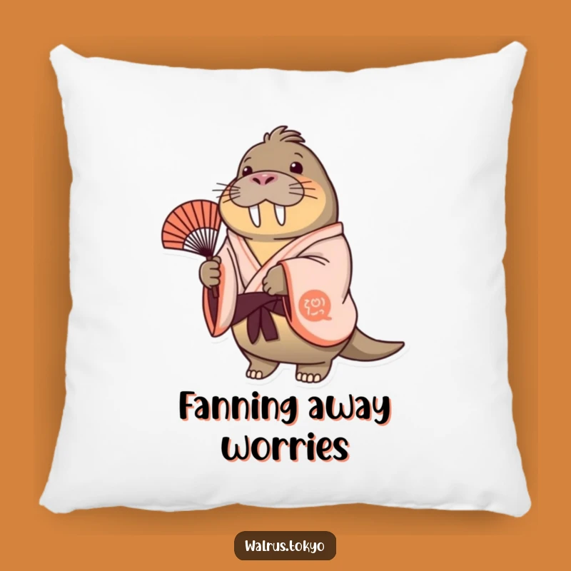 Funny Cheerful Walrus Kimono Pillow - Joyful Fan Sway Comfort