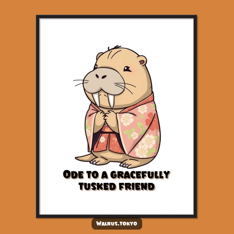 Free Printable Walrus Kimono Art: Funny Downloadable Decor for Your Home