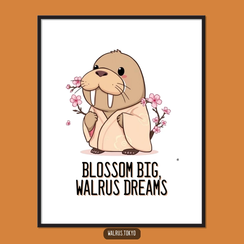 Free Printable Walrus Wall Art: Introspective Blooms for Your Funny Downloadable Home Decor!