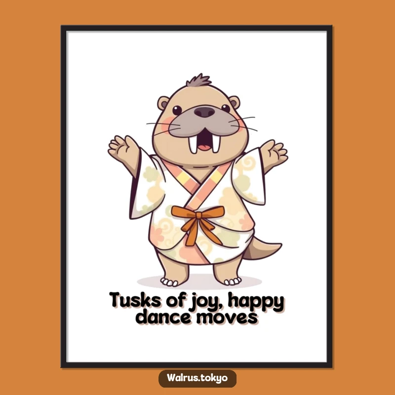 Free Printable Dancing Walrus Art: Funny Downloadable Decor for a Lively Space