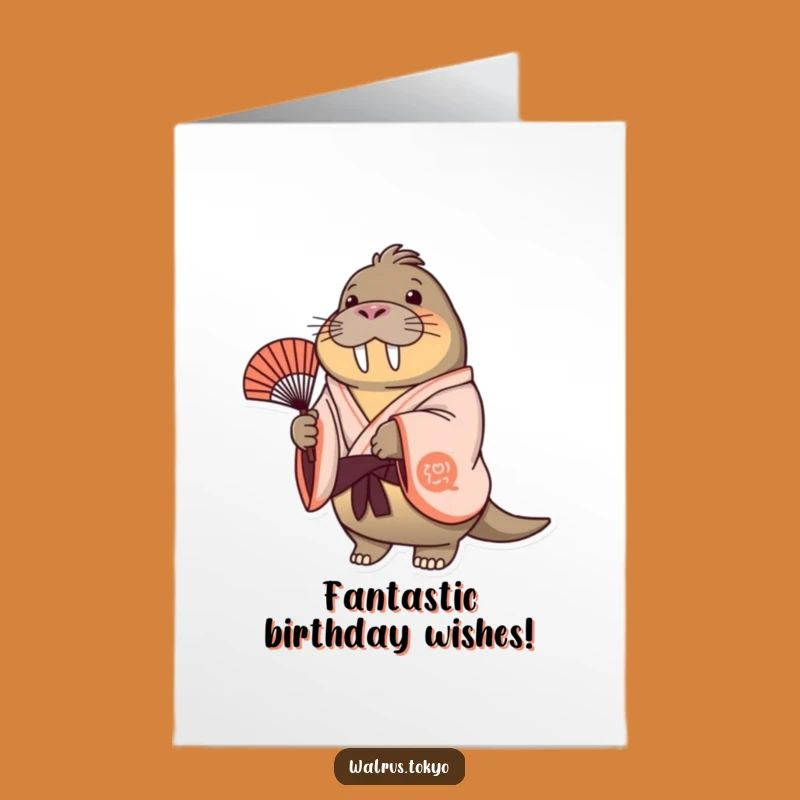 Free Printable Cheerful Walrus Birthday Card: Fan the Flames of Fun with this Downloadable!