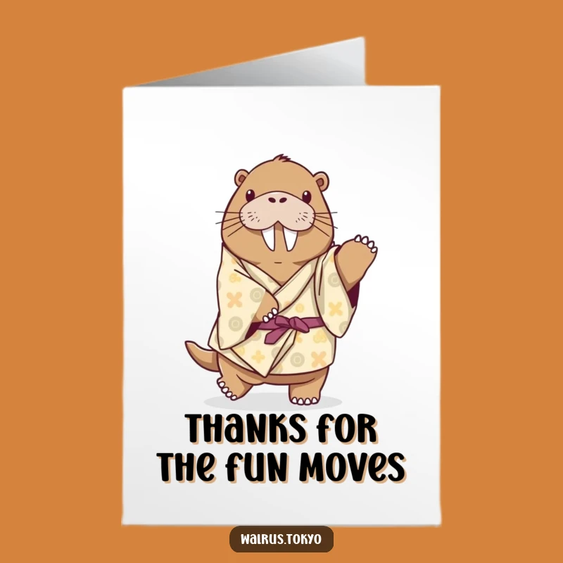Free Printable Playful Walrus Thank You Card: A Dance of Gratitude with this Downloadable!