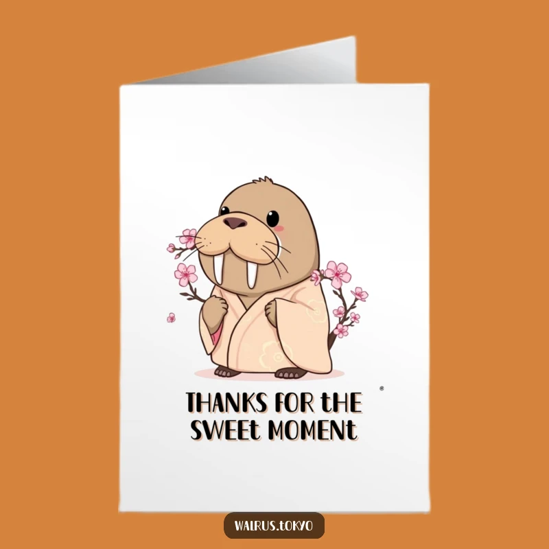 Free Printable Curious Walrus Thank You Card: A Blossom of Gratitude with this Downloadable!