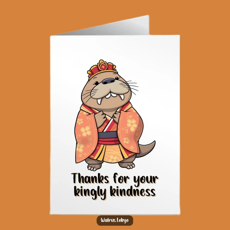 Free Printable Regal Walrus Thank You Card: A Bow of Gratitude with this Funny Downloadable!