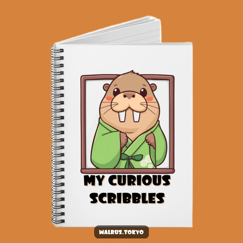 Funny Curious Walrus Notebook: Jot Down Ideas with Playful Peek-a-Boo Humor