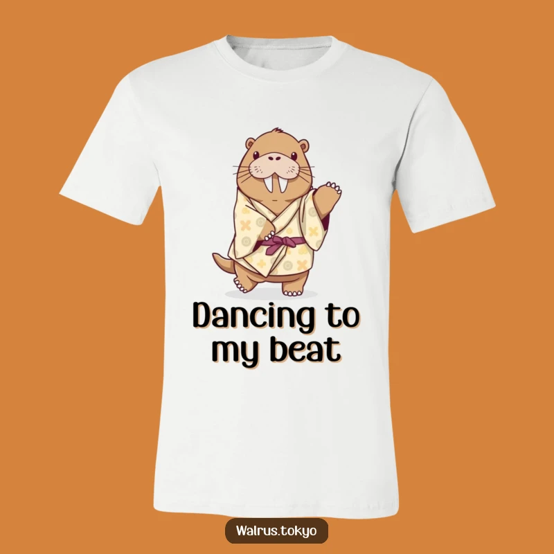 Funny Playful Walrus Kimono T-Shirt - Dancing Animal Fashion