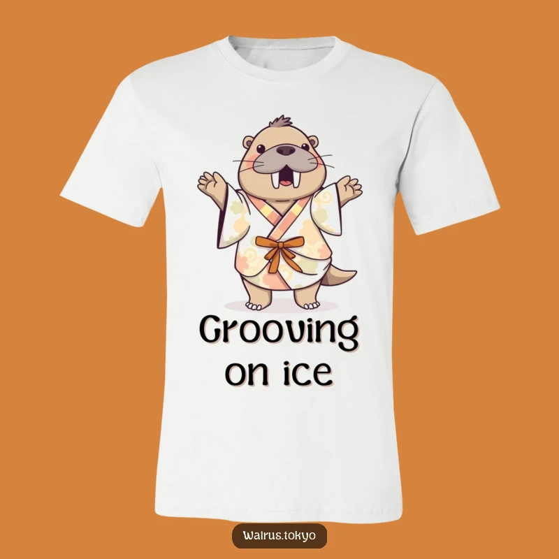 Funny Playful Walrus Dance T-Shirt: Show Off Your Moves with Kimono Humor, Great Gift