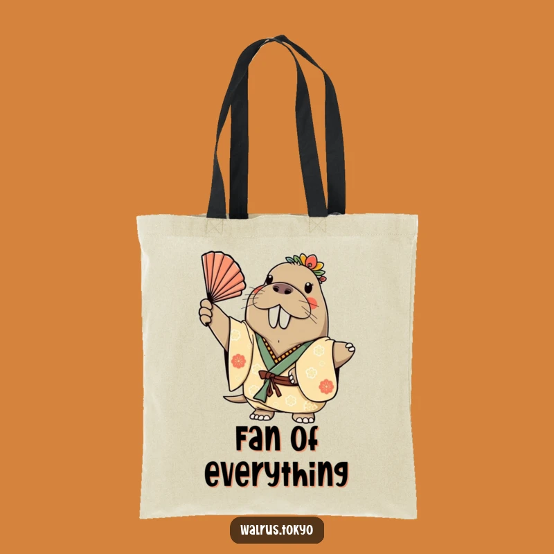 Funny Cheerful Walrus Fan Tote Bag: Carry Graceful Humor, a Delightful Gift